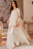 Off-White Soft Silk Sharara Suit With Pearl Work For Festival